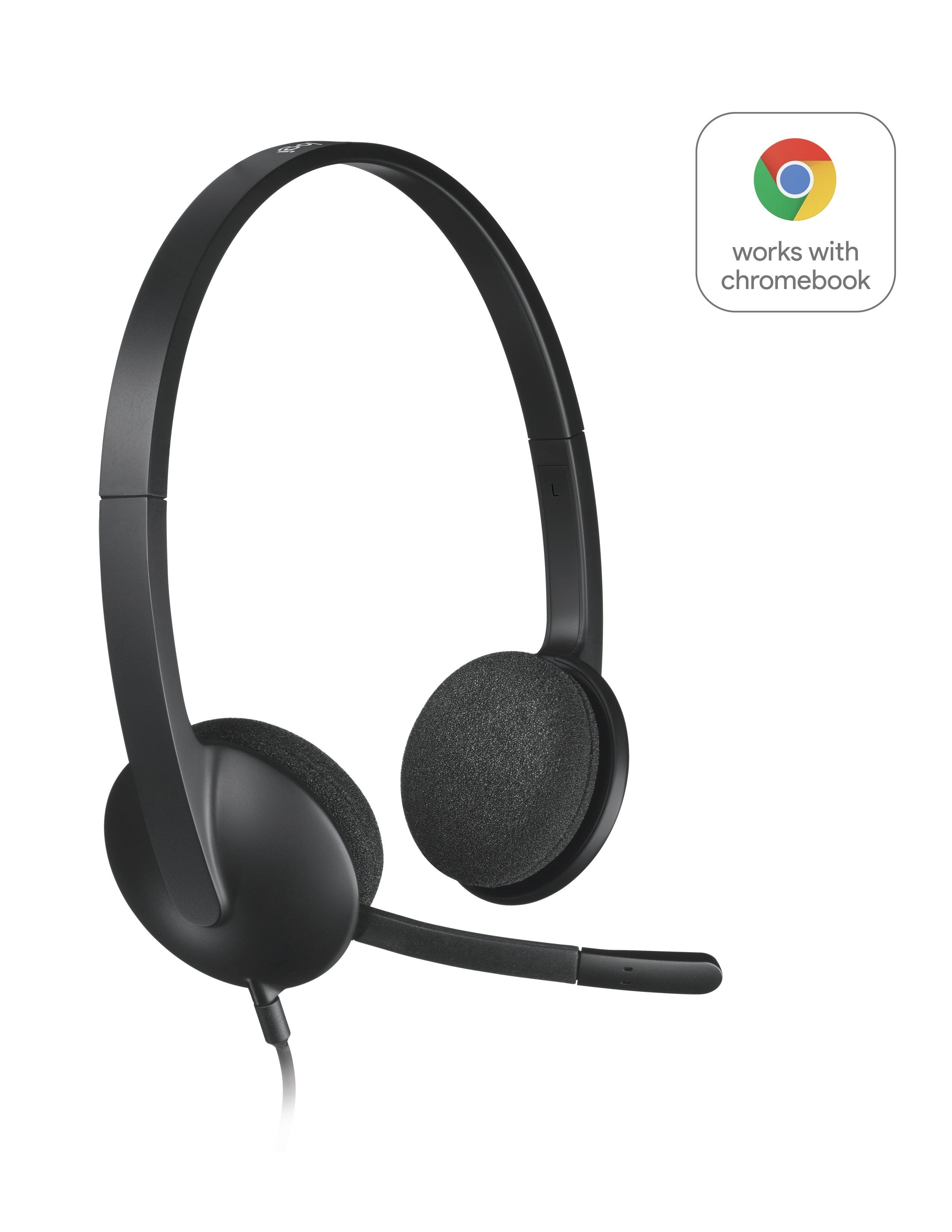 Logitech H340 Auriculares Al+ímbrico Diadema Oficina/Centro de llamadas USB tipo A Negro