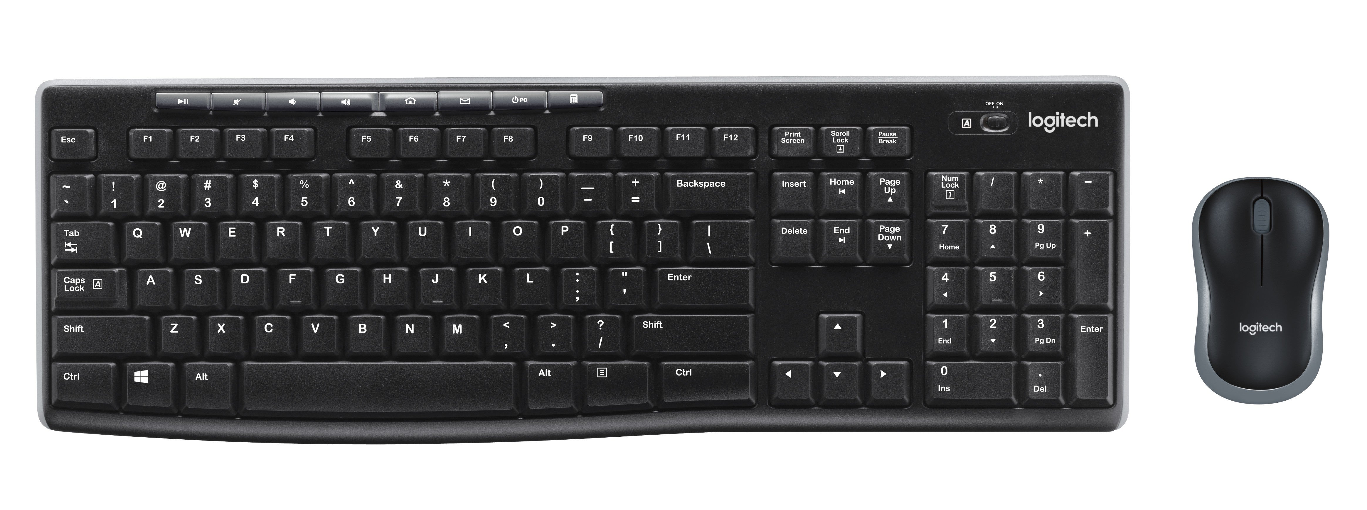 Logitech Wireless Combo MK270 teclado Rat+¦n incluido Hogar USB QWERTY Espa+¦ol Negro