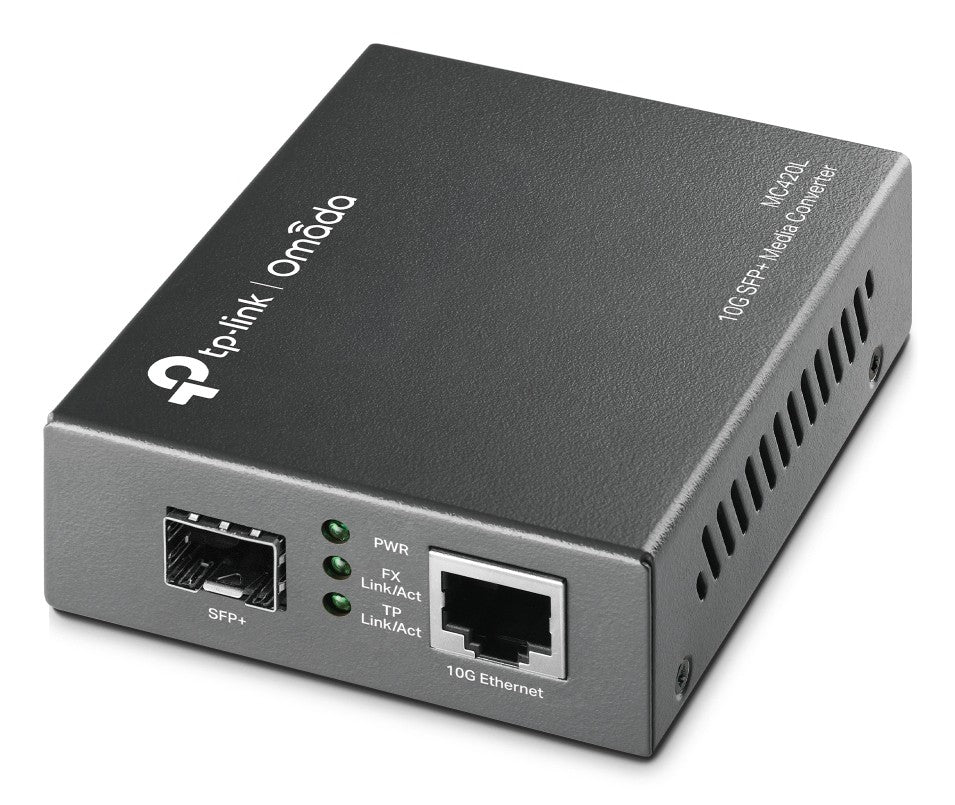 TP-Link MC420L convertidor de medio 10000 Mbit/s Multimodo, Monomodo Negro