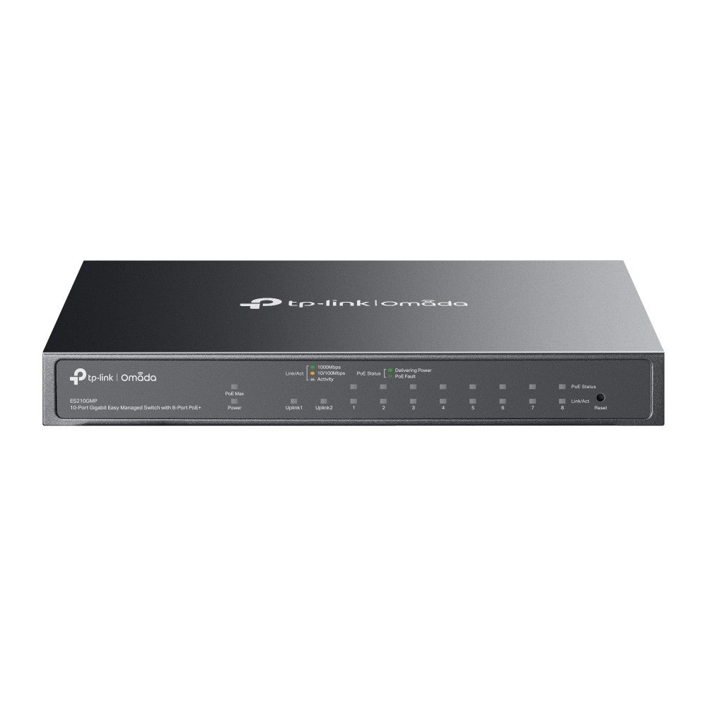TP-Link Omada ES210GMP switch Gestionado Gigabit Ethernet (10/100/1000) Energ+¡a sobre Ethernet (PoE) Negro