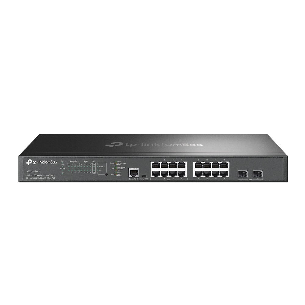 TP-Link Omada SG3218XP-M2 switch Gestionado L2+ 2.5G Ethernet (100/1000/2500) Energ+¡a sobre Ethernet (PoE) 1U Negro