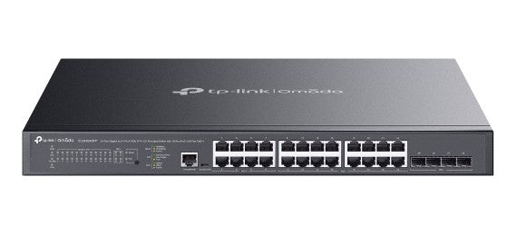 TP-Link Omada SG3428XMPP switch Gestionado L2+ Gigabit Ethernet (10/100/1000) Energ+¡a sobre Ethernet (PoE) 1U Negro