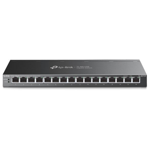 TP-Link TL-SG116P switch No administrado Gigabit Ethernet (10/100/1000) Energ+¡a sobre Ethernet (PoE) Negro