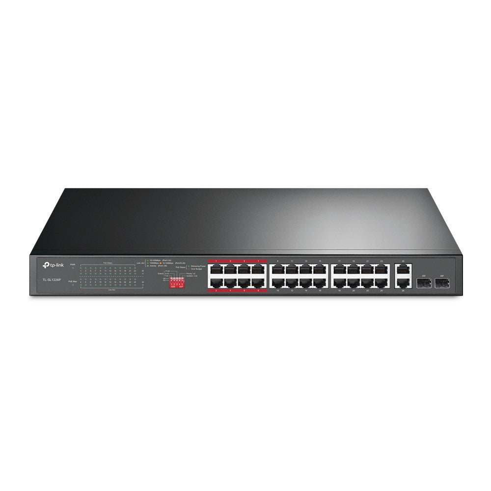 TP-Link TL-SL1226P No administrado Gigabit Ethernet (10/100/1000) Energ+¡a sobre Ethernet (PoE) 1U Gris