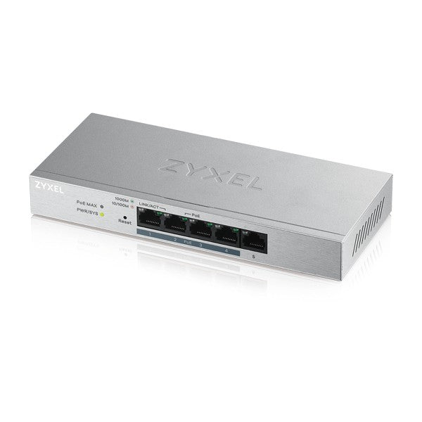 Zyxel GS1200-5HP v2 Gestionado Gigabit Ethernet (10/100/1000) Energ+¡a sobre Ethernet (PoE) Gris
