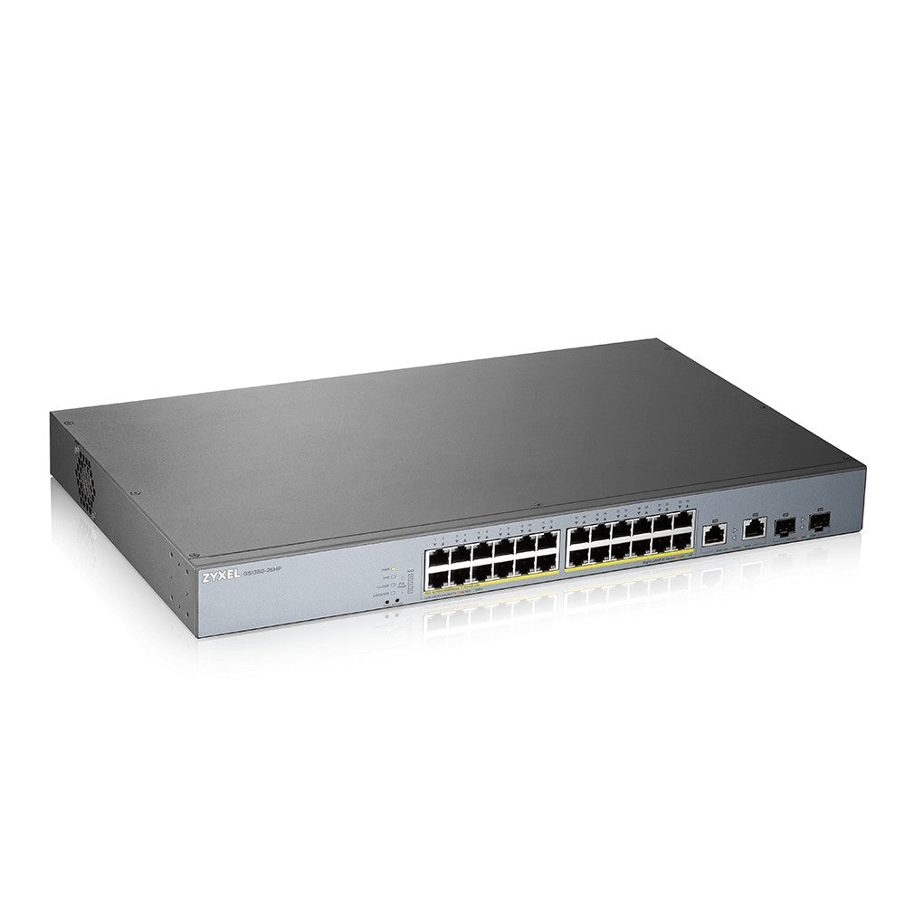 Zyxel GS1350-26HP-EU0101F switch Gestionado L2 Gigabit Ethernet (10/100/1000) Energ+¡a sobre Ethernet (PoE) Gris