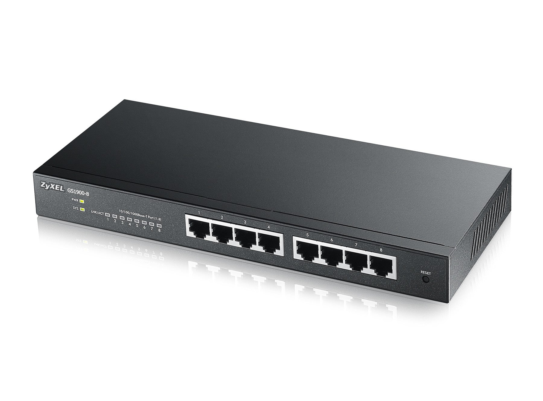Zyxel GS1900-8 Gestionado L2 Gigabit Ethernet (10/100/1000) Negro